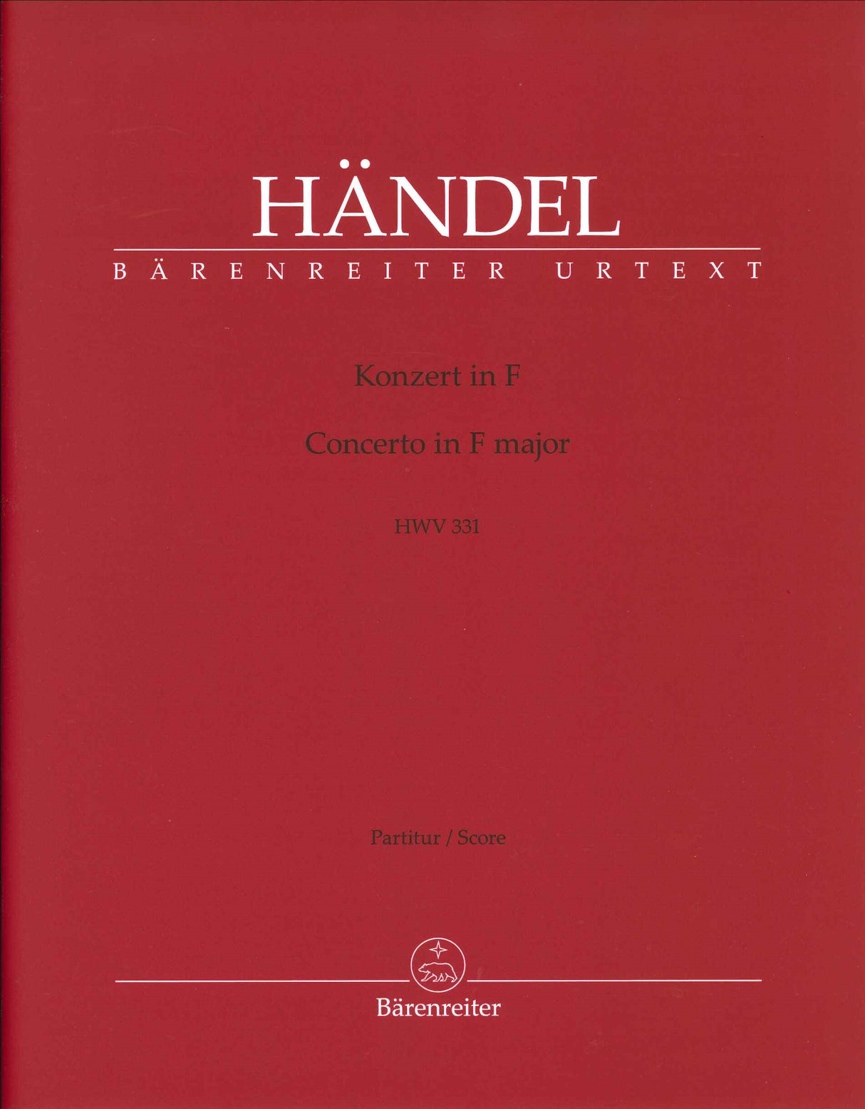Handel, Concerto HWV 331 in F Full Score (Barenreiter)