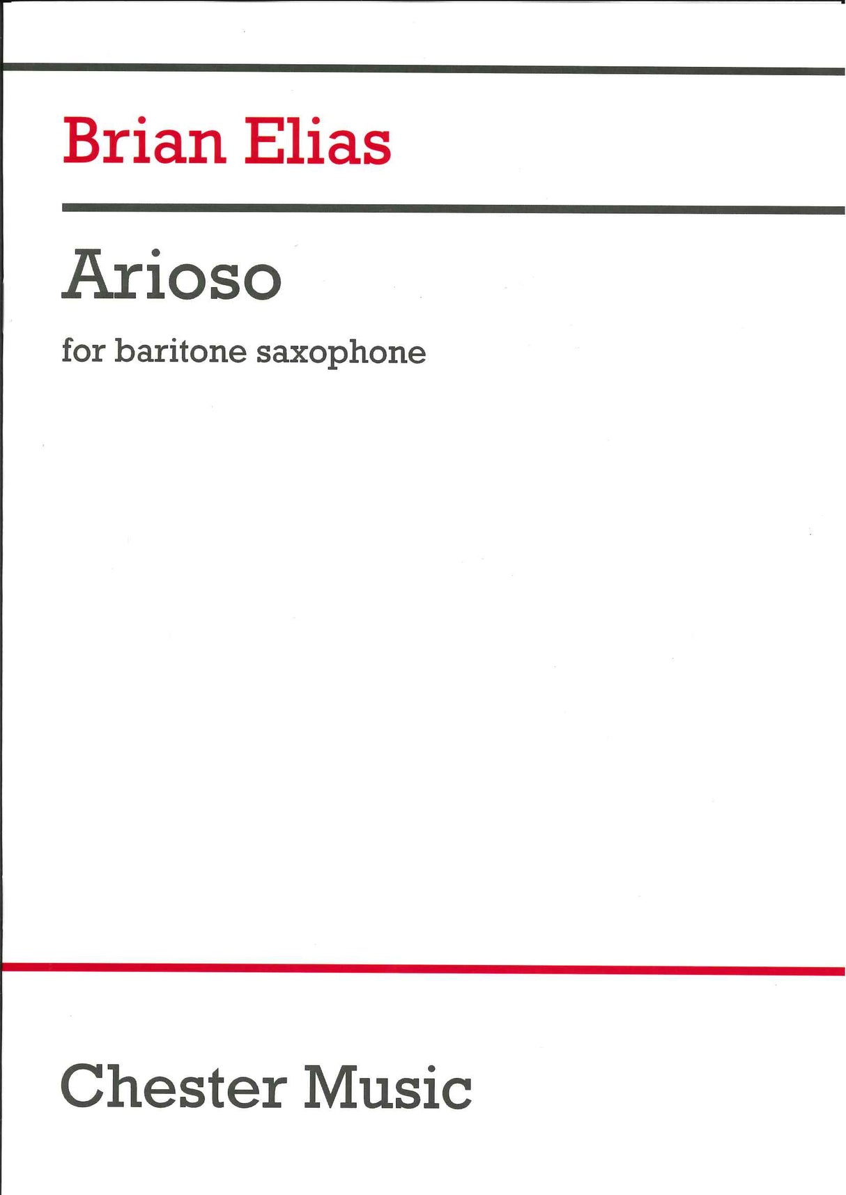 Elias, Arioso for Baritone Saxophone (Chester)