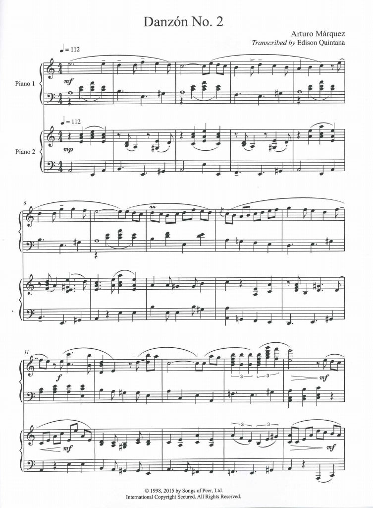 Marquez, Danzon No. 2 (2Pf) (Peermusic)