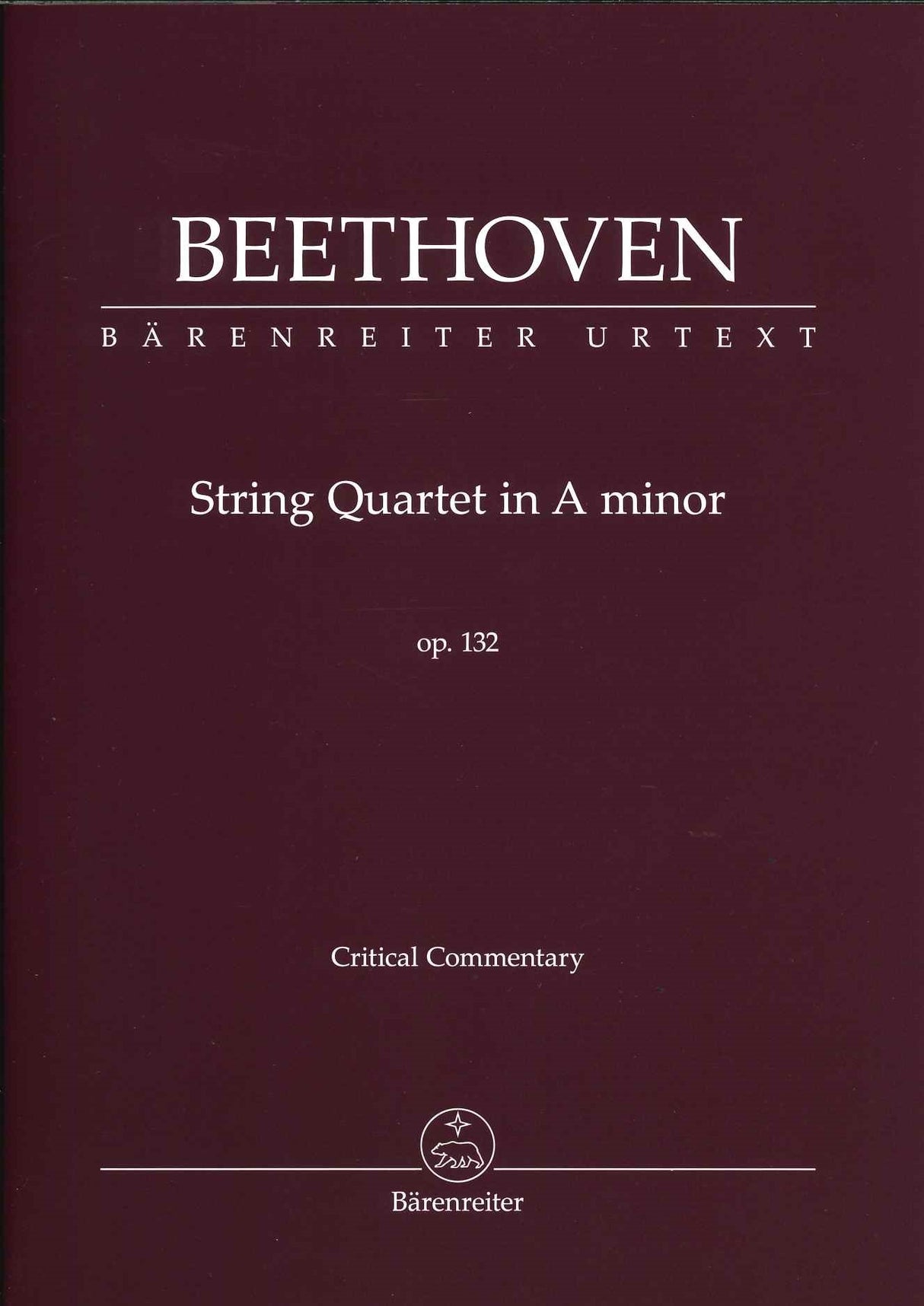 Beethoven, String Quartet op. 132 Report (Barenreiter)