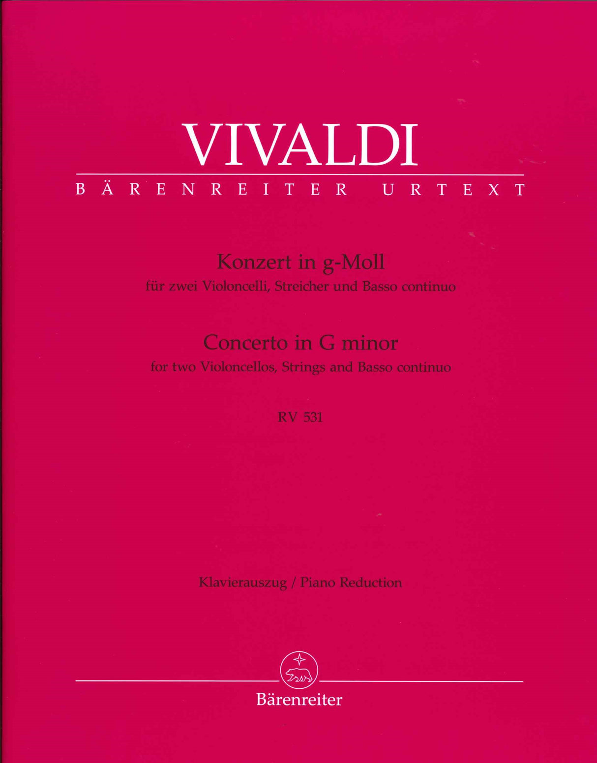 Vivaldi, Concerto RV 531 in g (2Vc,Pf) (Barenreiter)