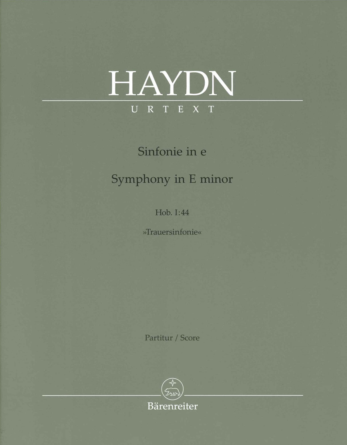 Haydn, Symphony No. 44 Full Score (Barenreiter)