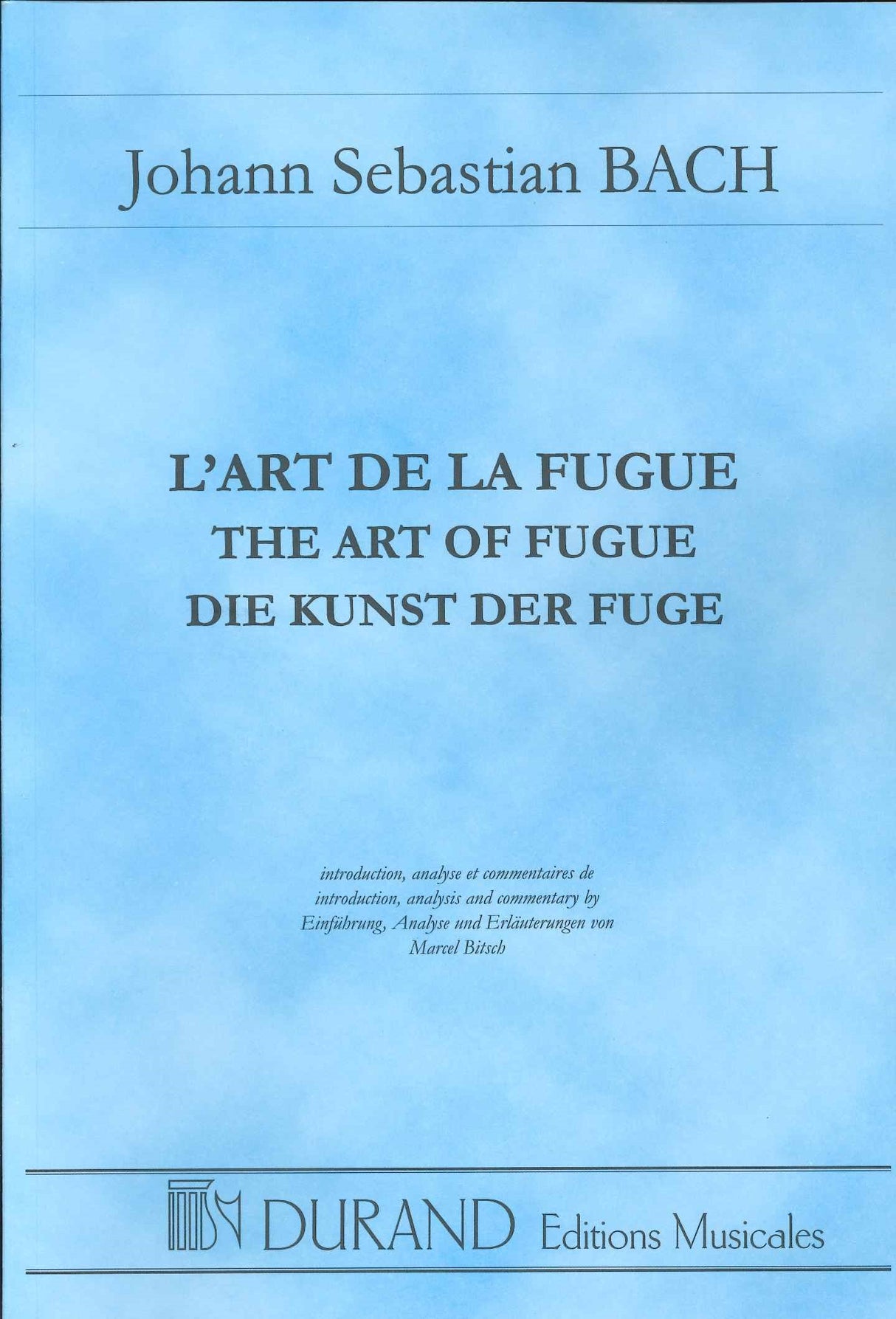 Bach, Art de la fugue (Bitsch) (Durand)