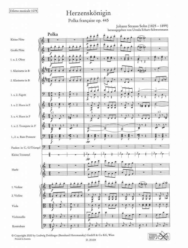 Strauss,J., Herzenskonigin: Score (Doblinger)