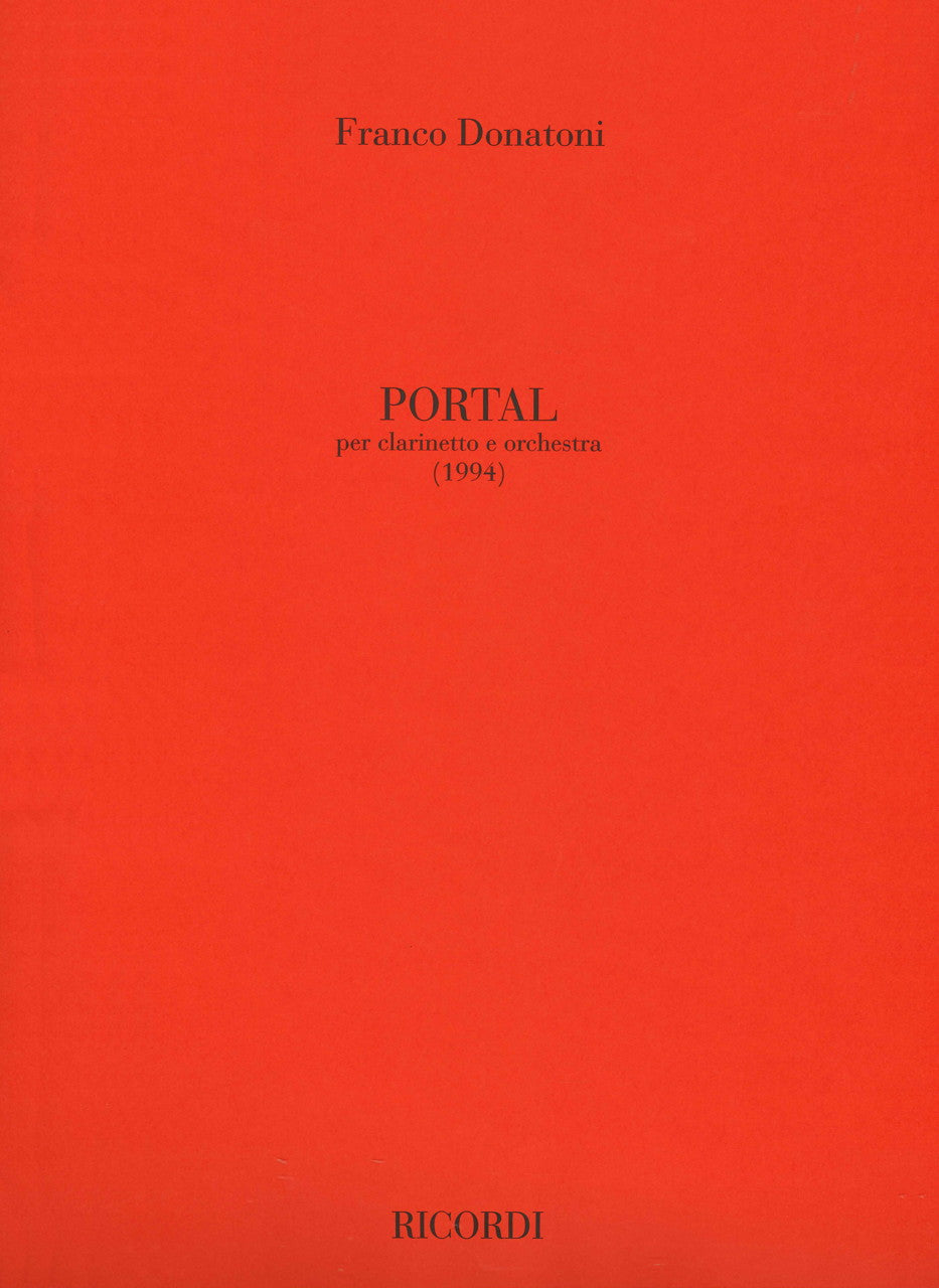 Donatoni, Portal (1994) (Cl,Orch) (Ricordi)