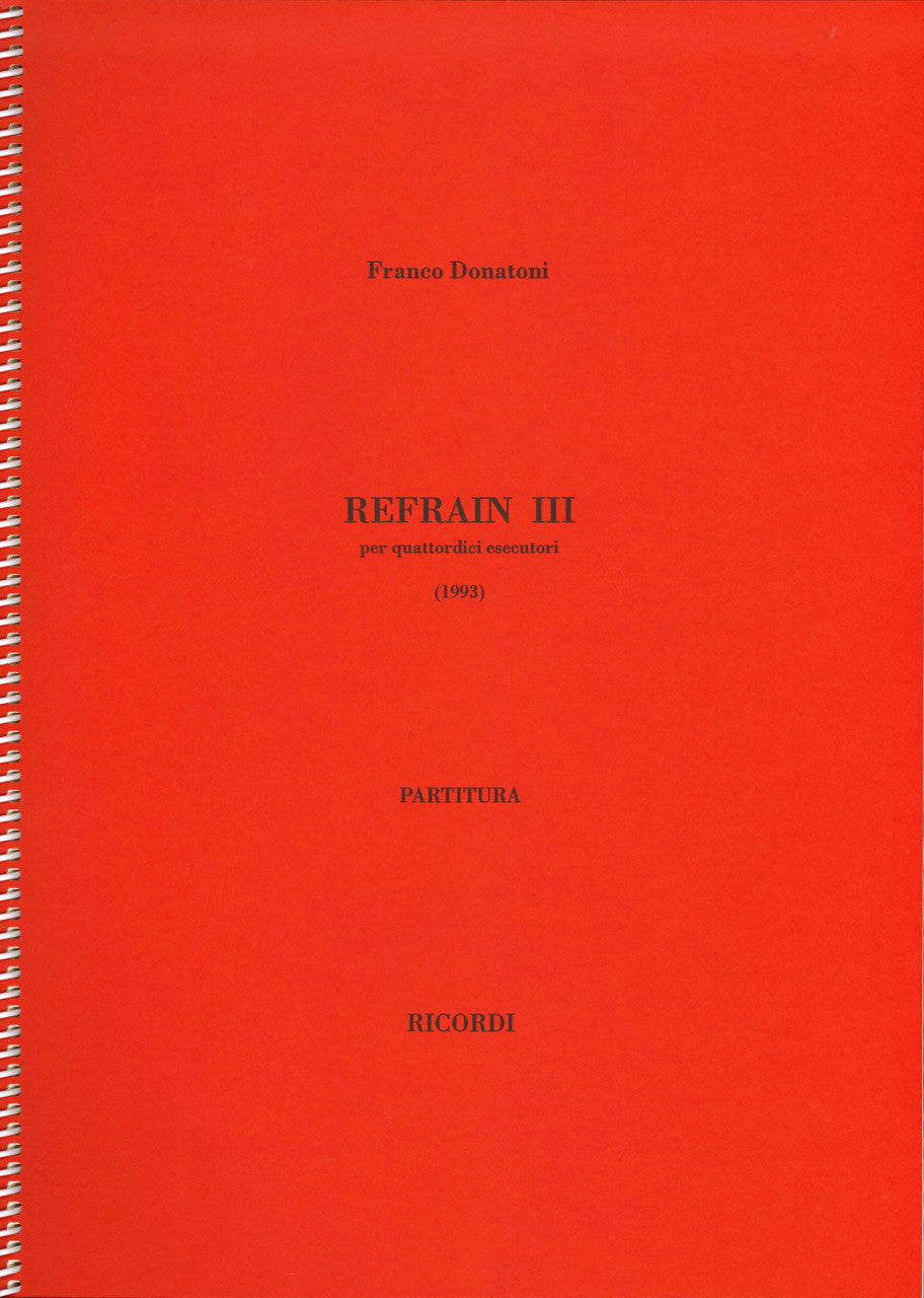 Donatoni, Refrain III (Ricordi)