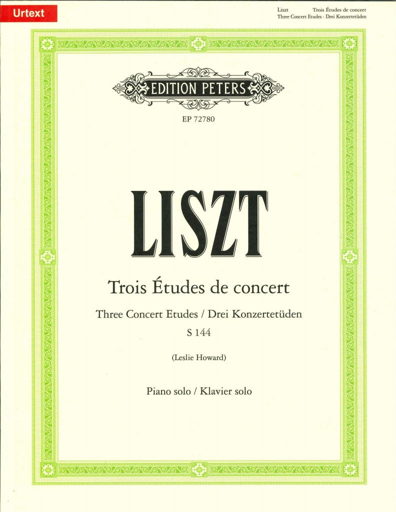 Liszt, 3 Etudes de concert (Howard) (Peters)