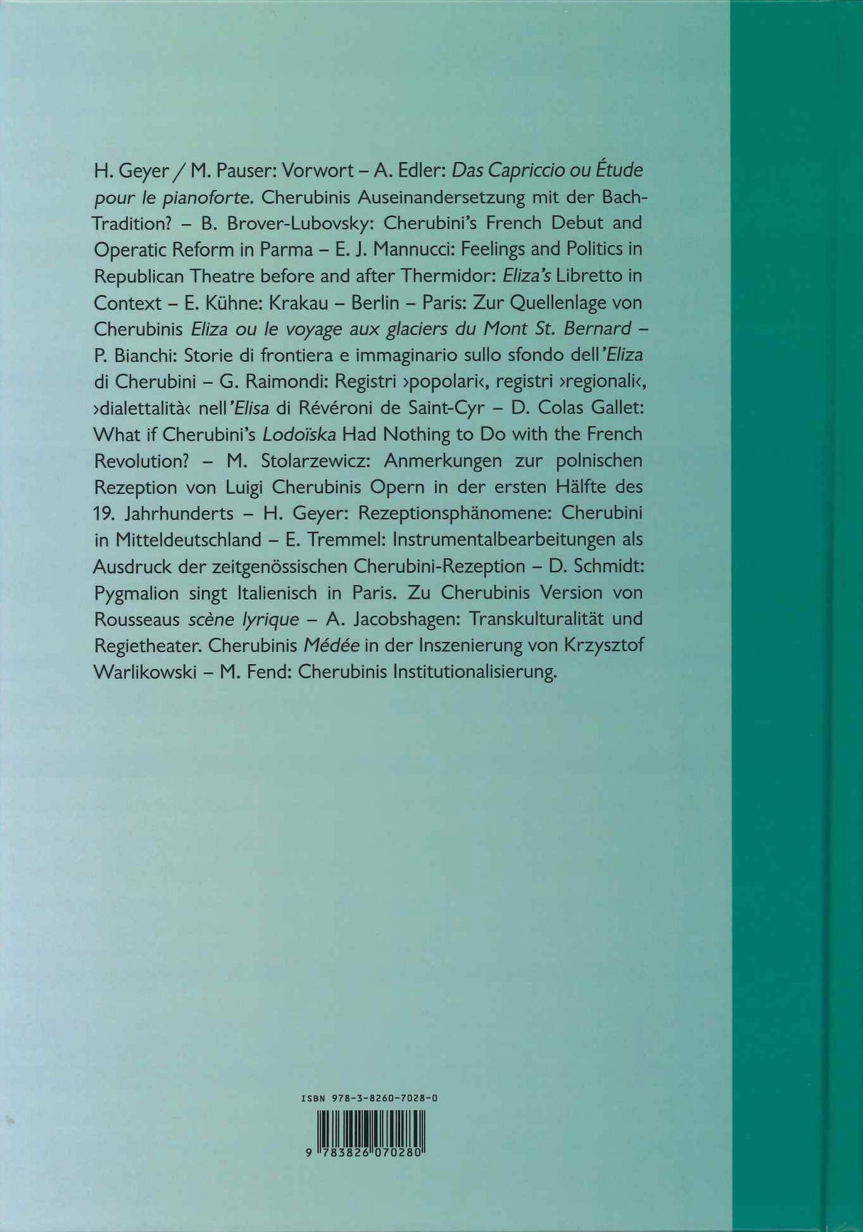 Cherubini Studies Band 2 (Konigshausen & Neumann)