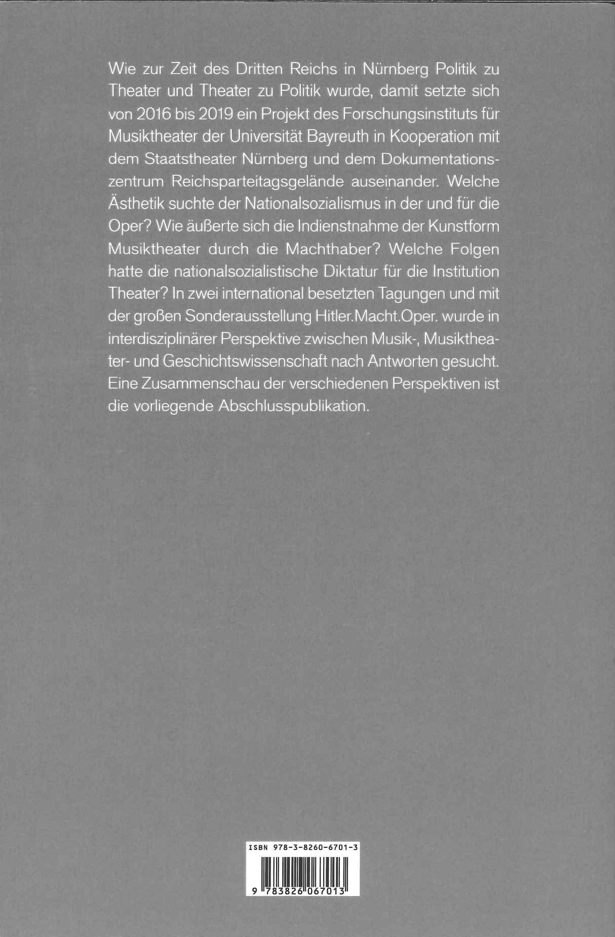 Bier, Hitler. Macht. Oper. Propaganda u (Konigshausen & Neumann)