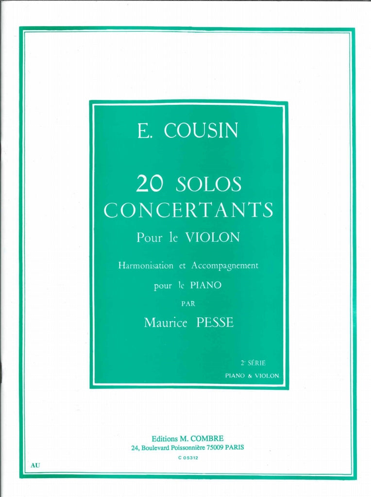 Cousin, 20 Solos concertants, 2: 11-20 (Combre)