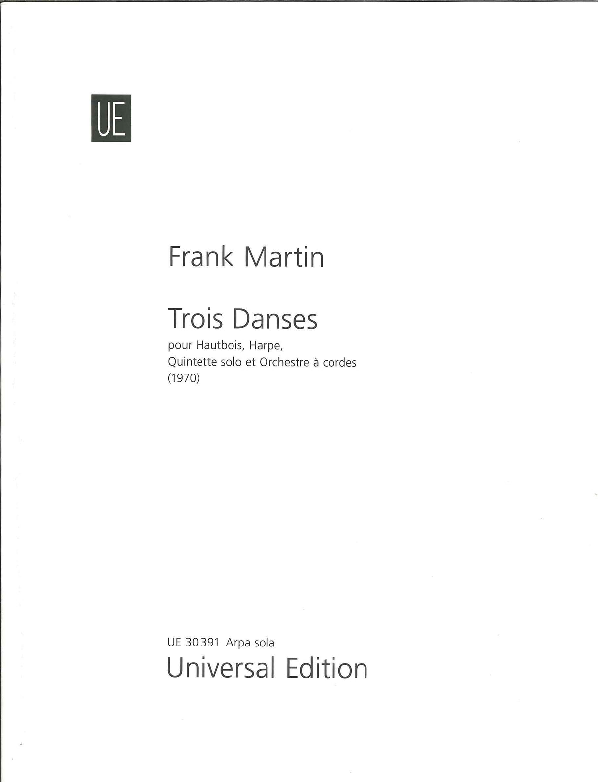 Martin, 3 Danses: Harp part (Universal)