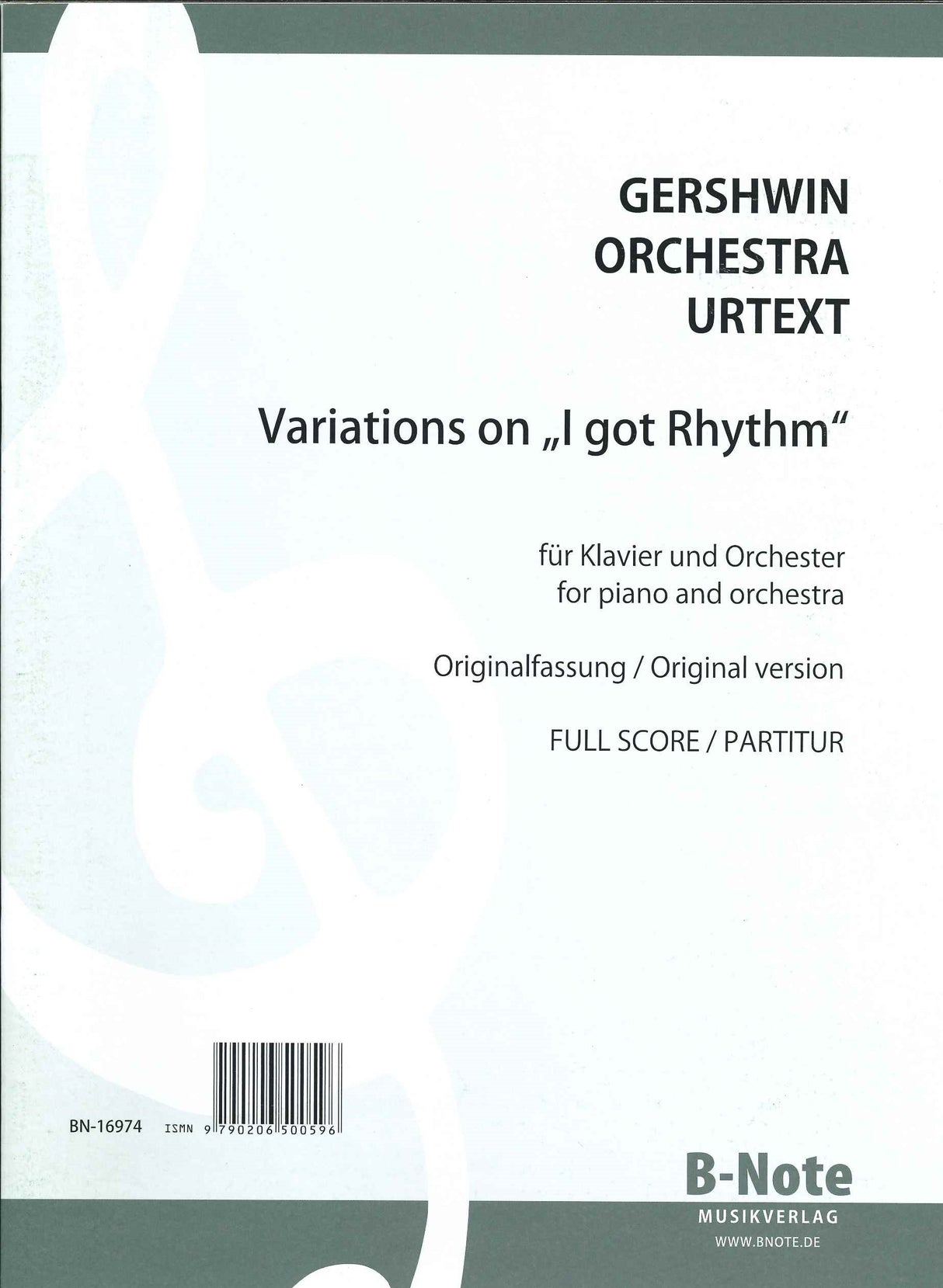 Gershwin, Var. 'I Got Rhythm': Score (B-Note)