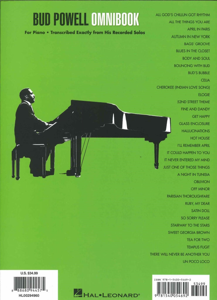 Powell,B., Bud Powell Omnibook (Hal Leonard)