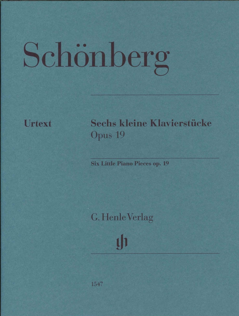 Schonberg, 6 Kleine Klavierstucke op. 19 (Henle)