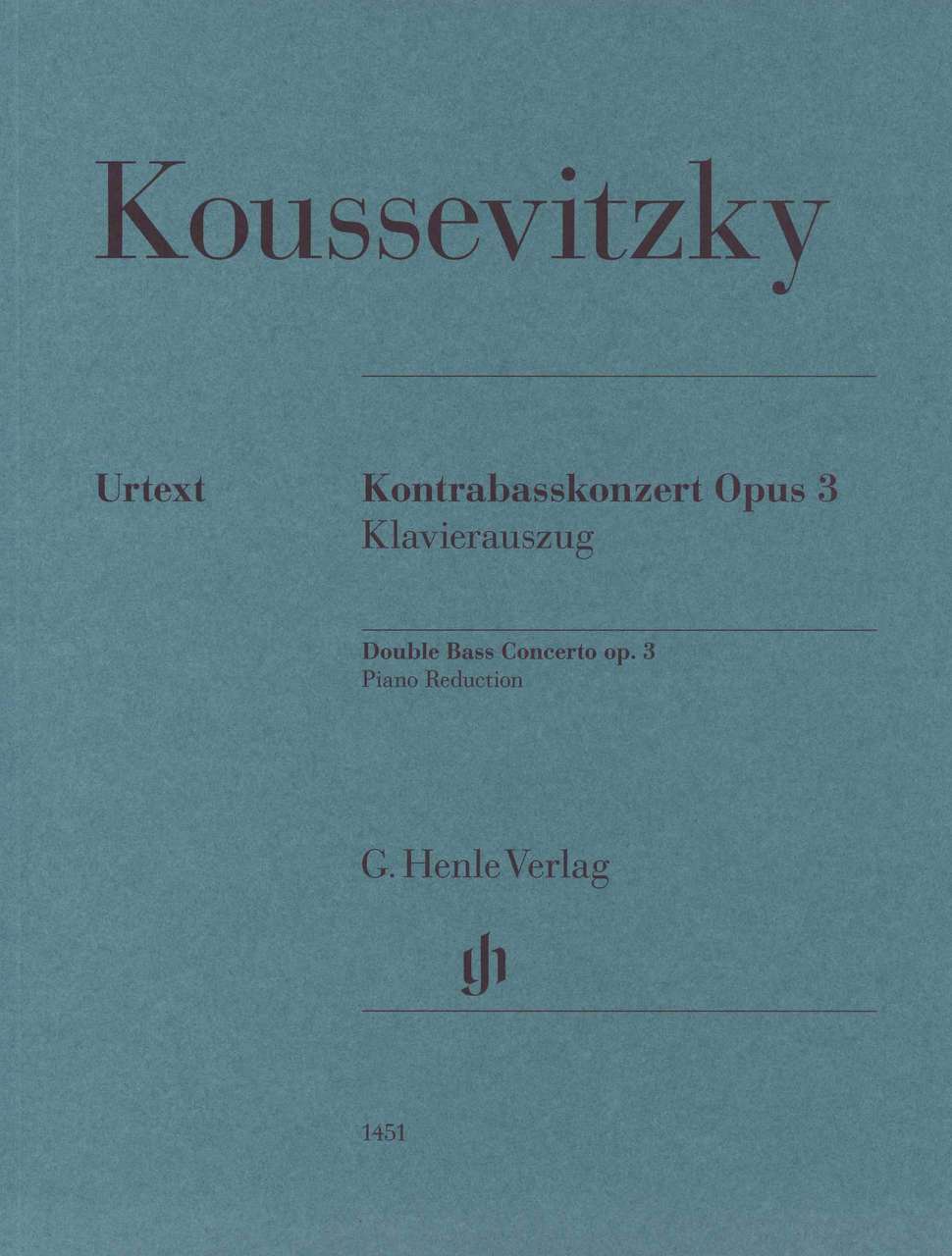 Koussevitzky, Concerto op. 3 in f#/e (Henle)