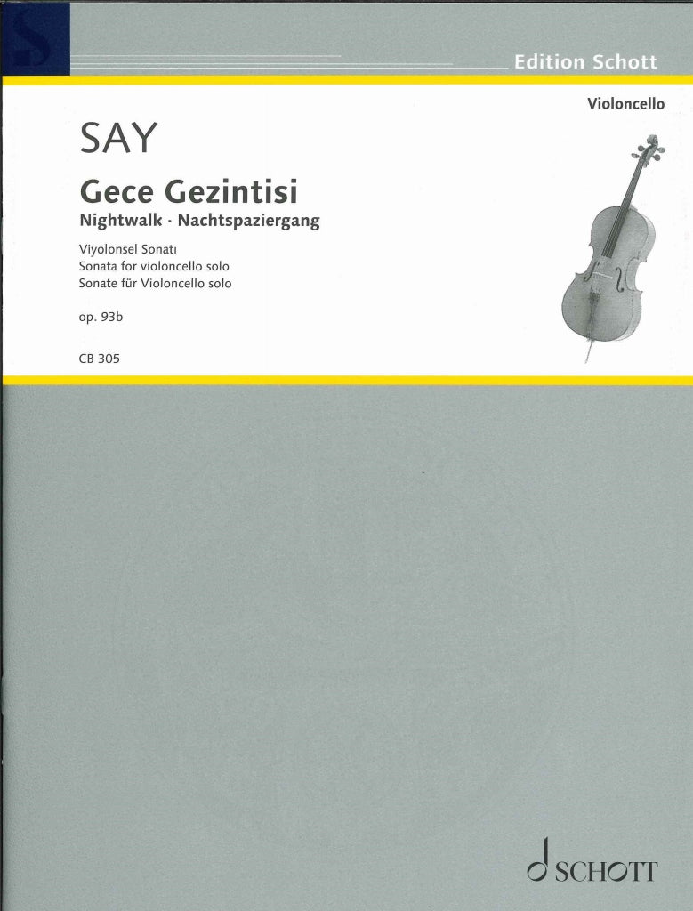 Say, Nightwalk: Sonata op. 93b (Vc Solo) (Schott)