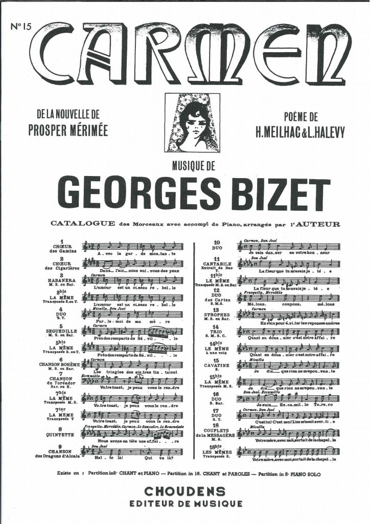 Bizet, Carmen, Je dis que rien ne m'epou (Choudens)