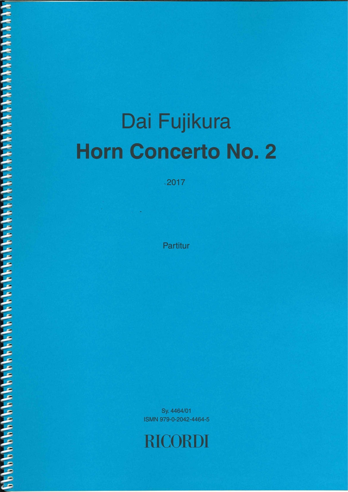 Fujikura, Concerto for Horn No. 2 (Ricordi)