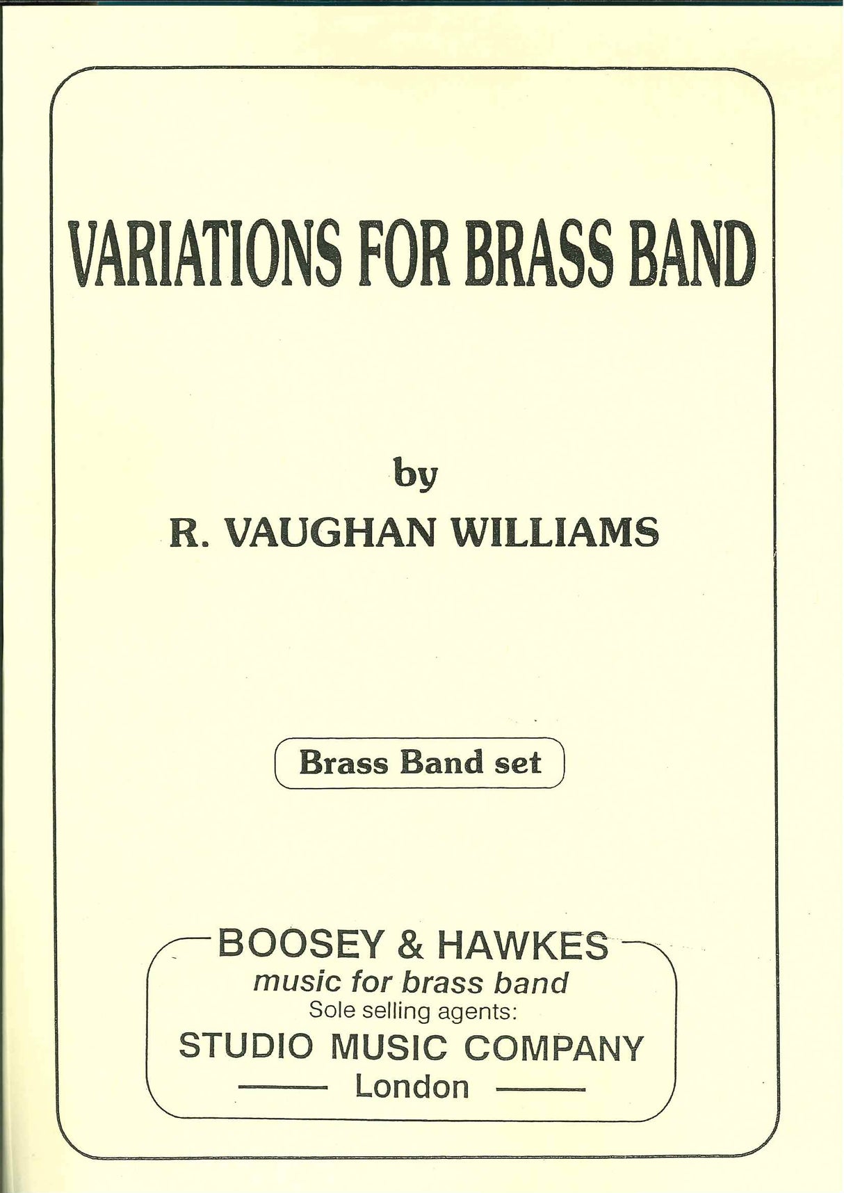 Vaughan Williams, Variations: Set (Boosey/Studio Music)