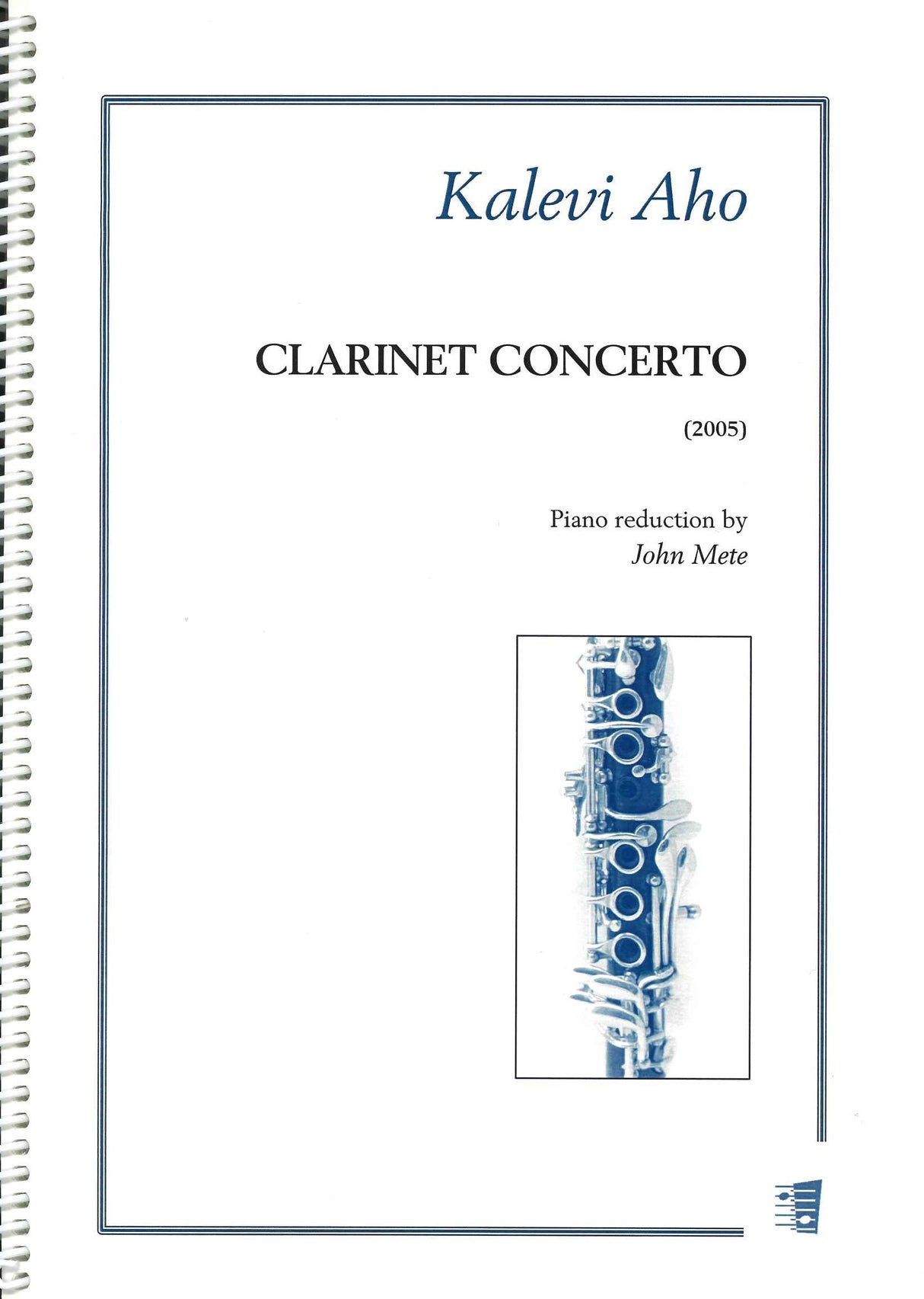 Aho, Concerto for Clarinet (2005) (Fennica Gehrman)