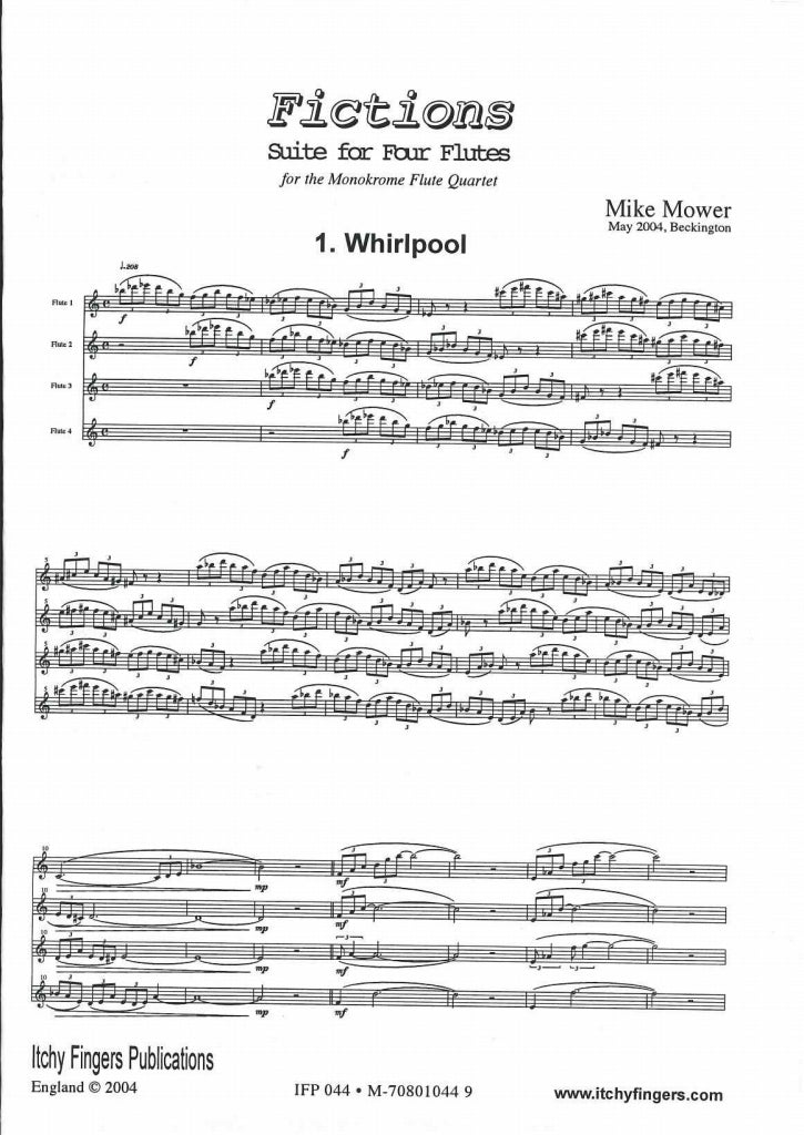 Mower, Fictions: Suite for 4 Flutes (Itchy Fingers)