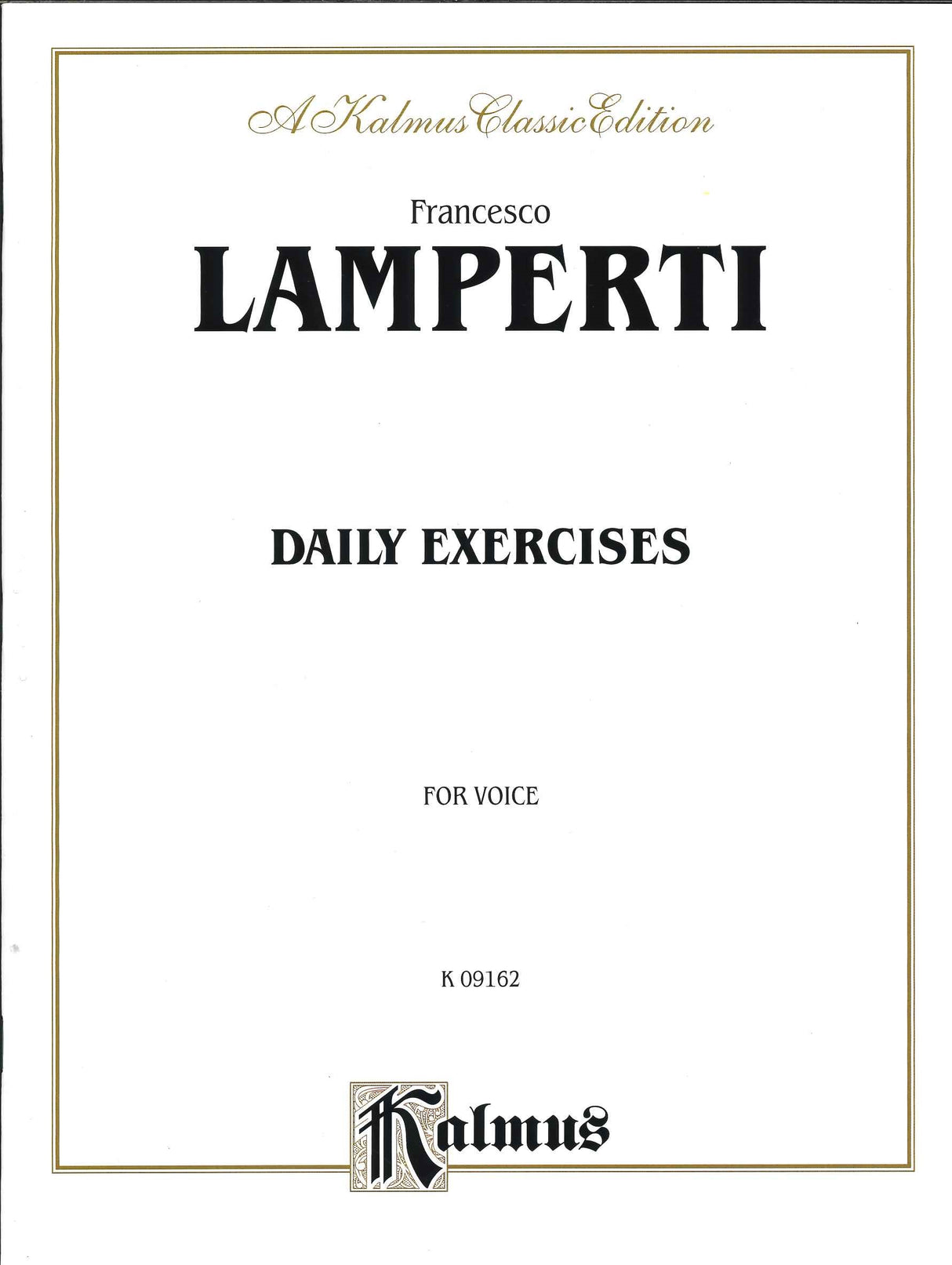 Lamperti, Daily Exercises for Voice (Kalmus/Alfred)