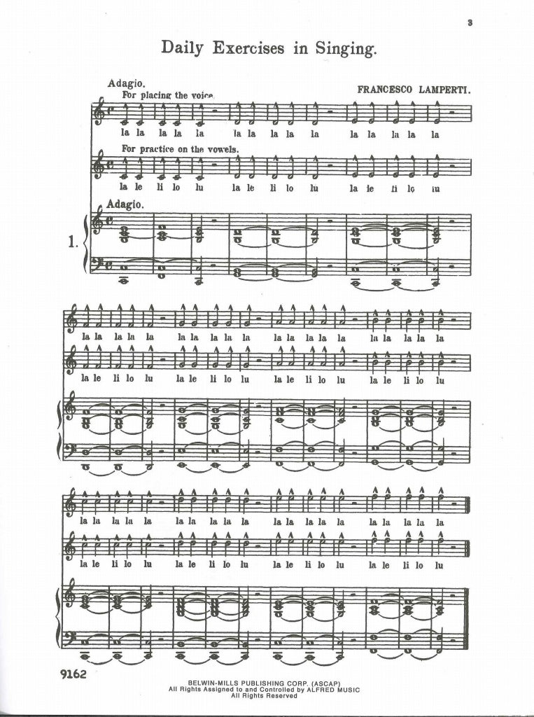 Lamperti, Daily Exercises for Voice (Kalmus/Alfred)