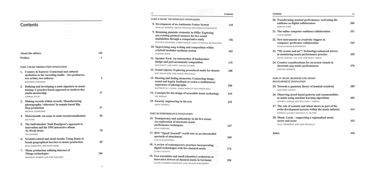 Innovation in Music: Future Opportuni(p) (Focal Press/Routledge)
