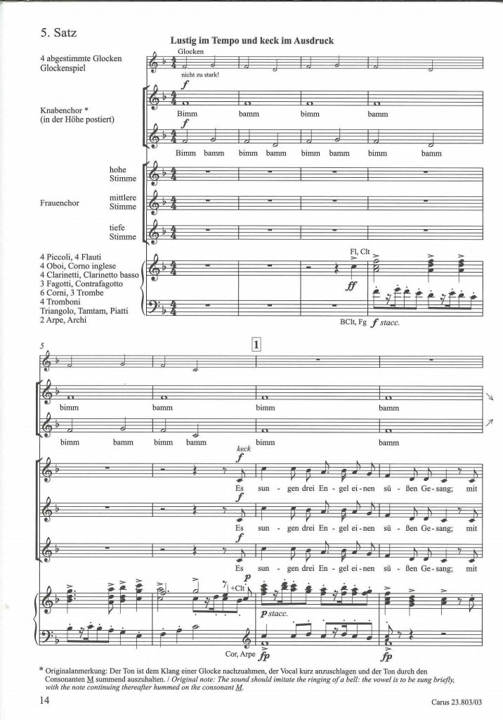 Mahler, Symphony No. 3, 4th & 5th Movts. (Carus)
