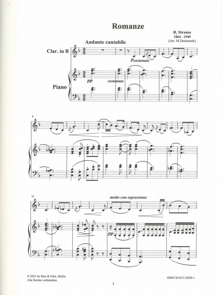 Strauss,R., Romanze in F (Ries & Erler)