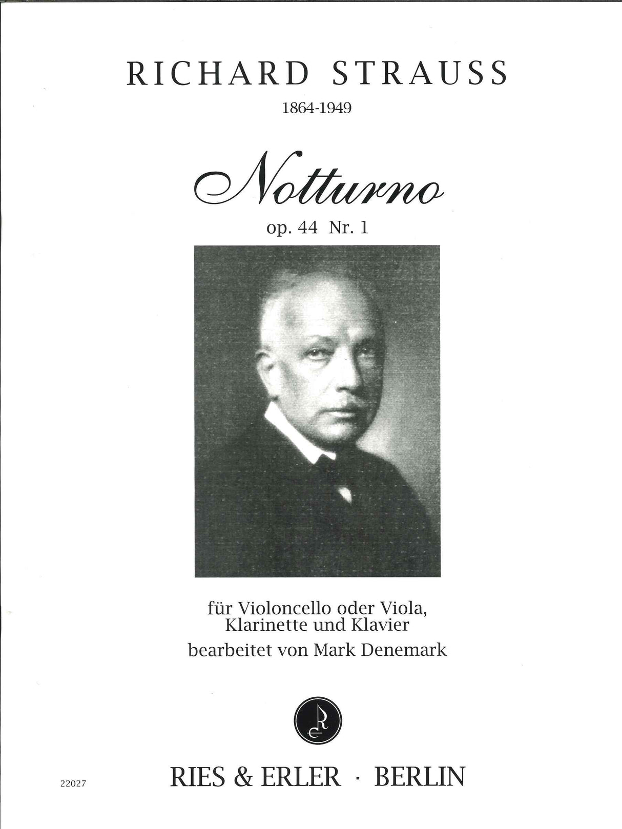 Strauss,R., Notturno op. 44/1 (Cl,Vc,Pf) (Ries & Erler)