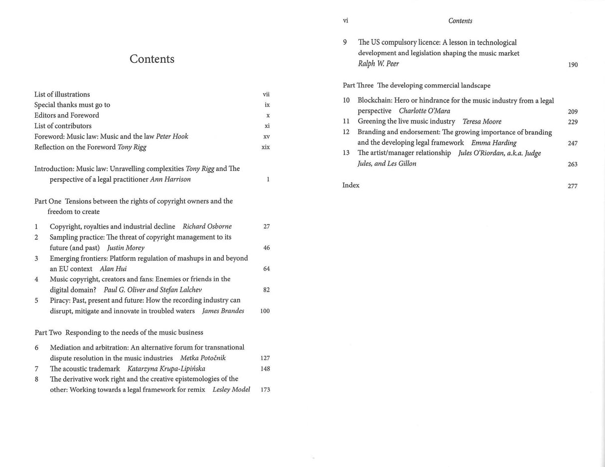 Harrison, Present & Future of Music Law (Bloomsbury)