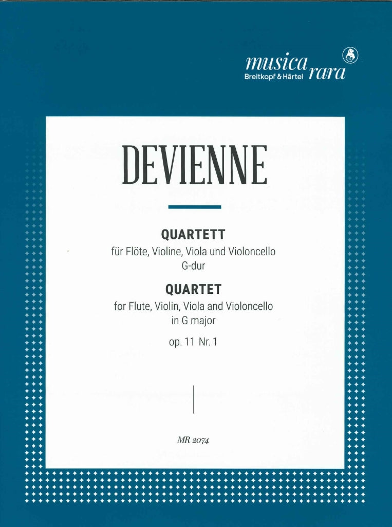 Devienne, Quartet op. 11/1 in G (Fl,Str) (Musica Rara)