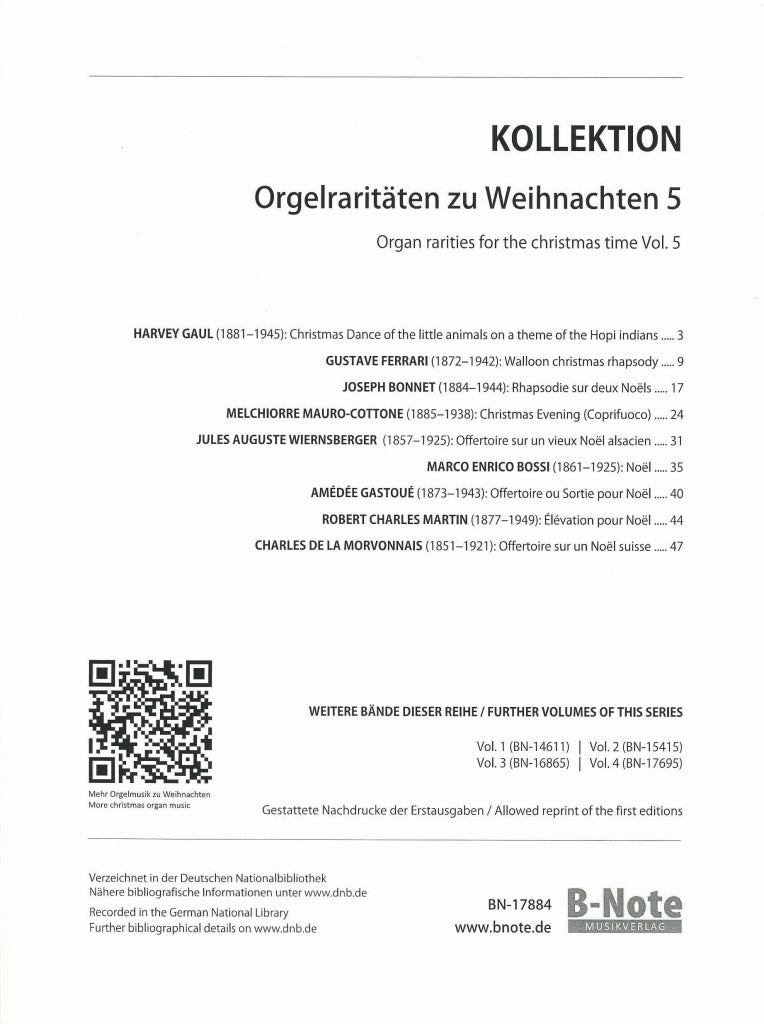 Orgelraritaten zu Weihnachten 5 (B-Note)
