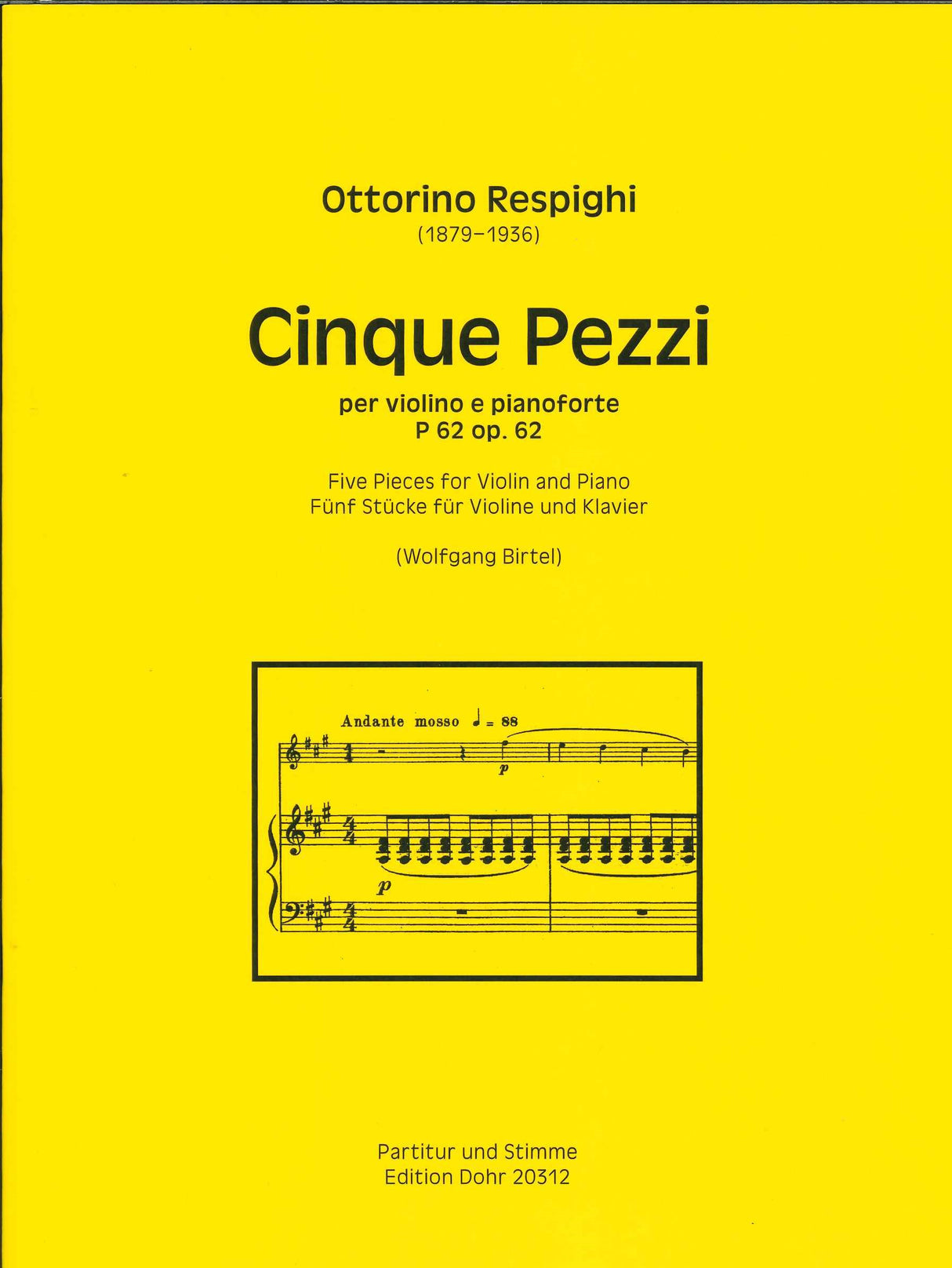 Respighi, 5 Pezzi P 62 (Dohr)