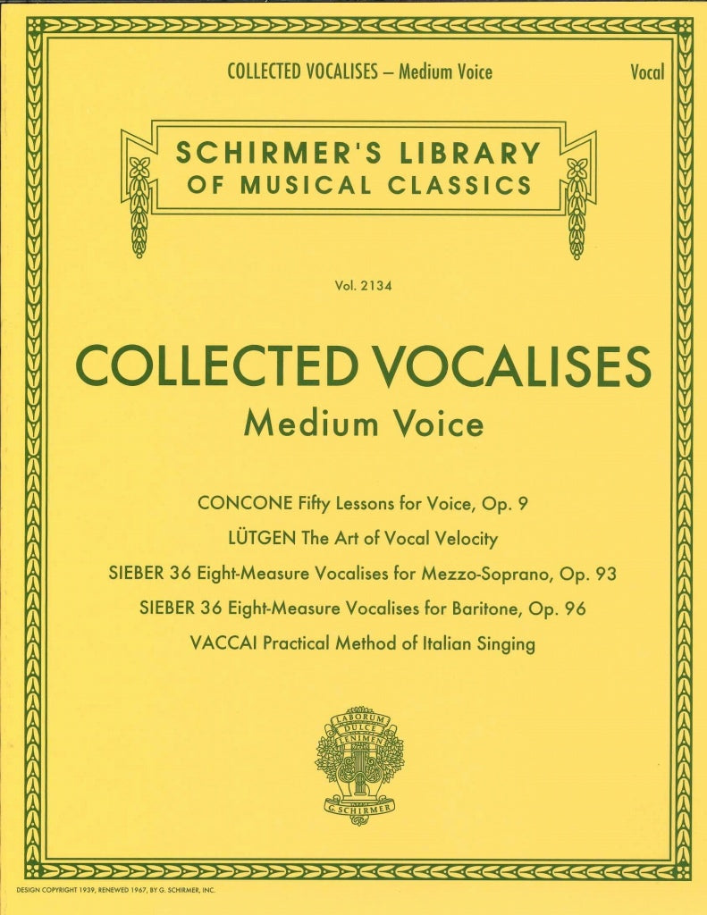 Collected Vocalises: Medium Voice (G.Schirmer)