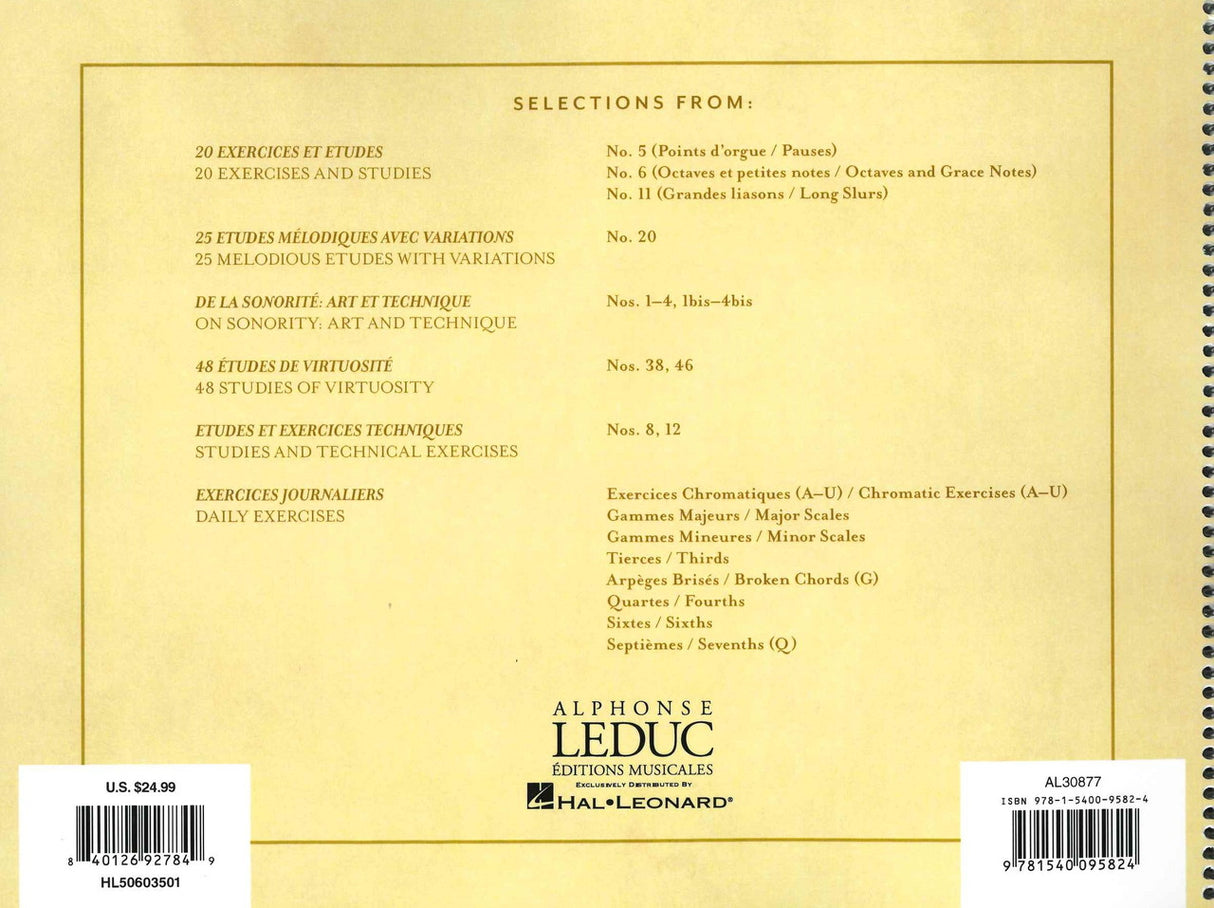 Moyse, Selected Exercises and Etudes (Leduc/Hal Leonard)