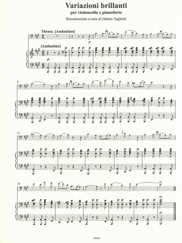 Mendelssohn, Variazioni brillanti (1830) (Ricordi)