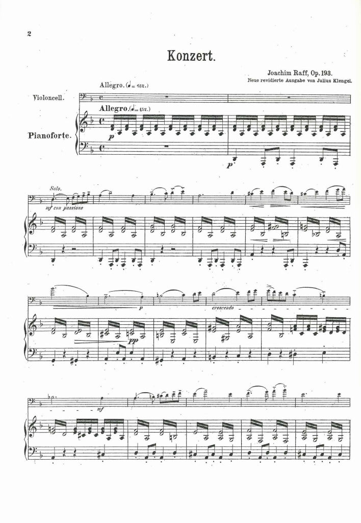 Raff, Concerto for Violoncello No. 1 (Hoflich)