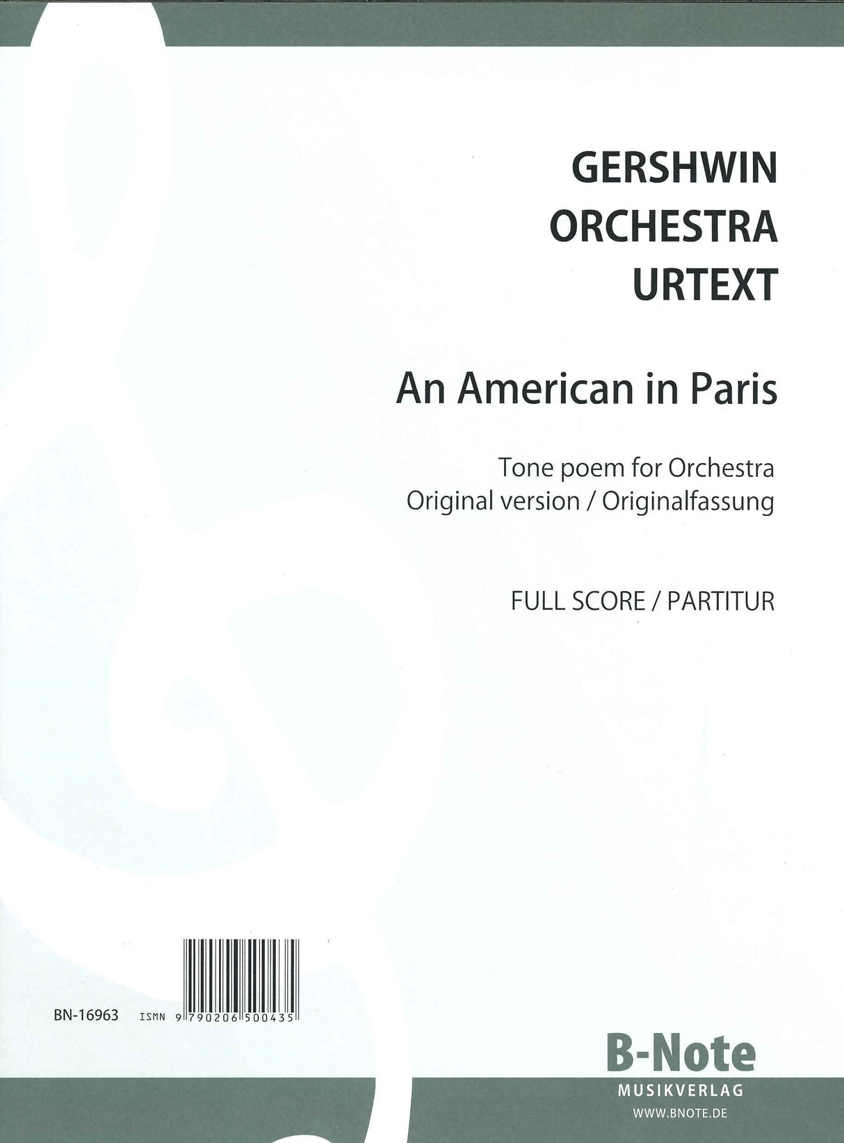 Gershwin, American in Paris: Full Score (B-Note)