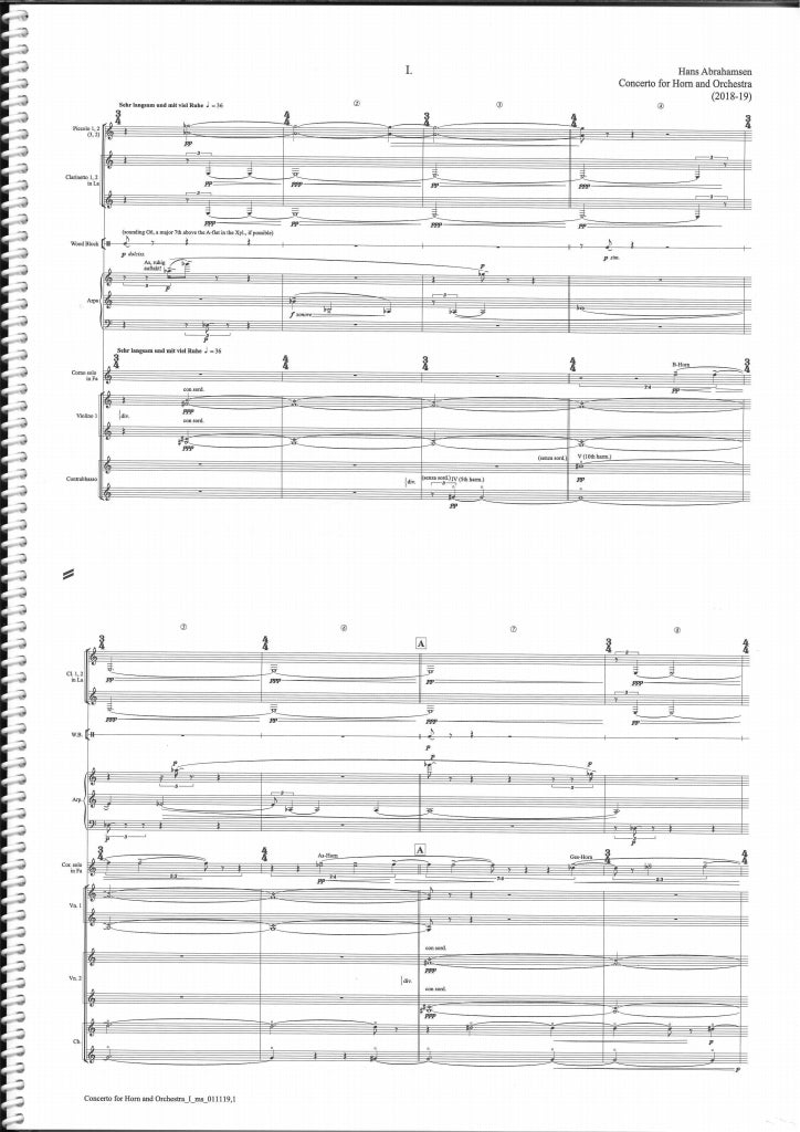 Abrahamsen, Concerto for Horn and Orch (W.Hansen)