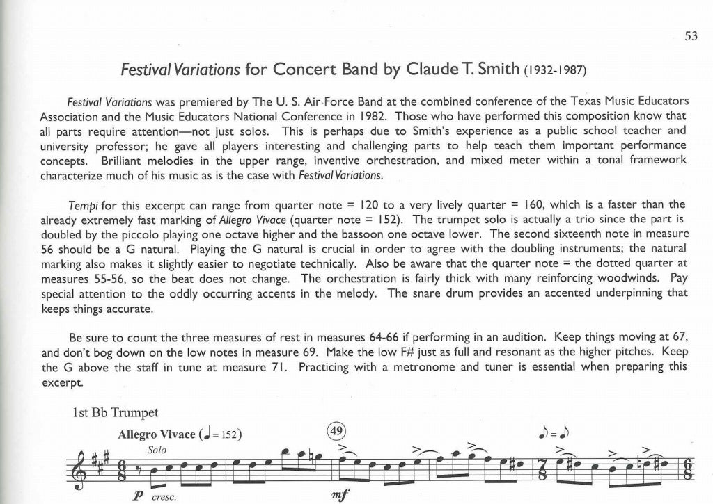 Wind Band Excerpts for Trumpet & Cornet (Balquhidder Music)