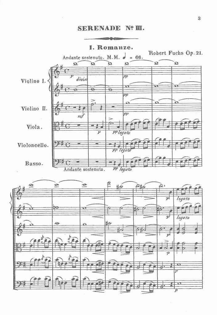 Fuchs, Serenade No. 3 in e op. 21 (Hoflich)