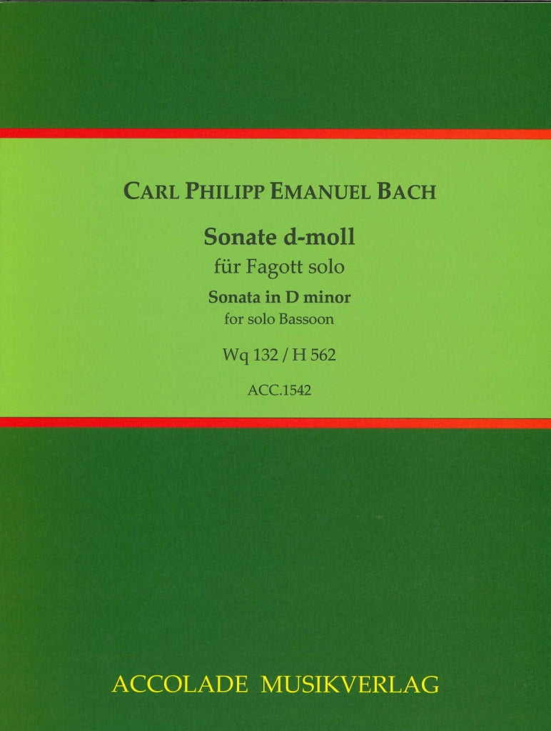 Bach,C.P.E., Sonata in d Wq 132 (Bn Solo (Accolade)