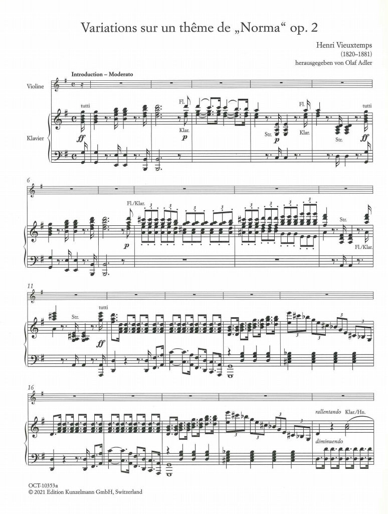 Vieuxtemps, Variationen 'Norma' op. 2 (Kunzelmann)