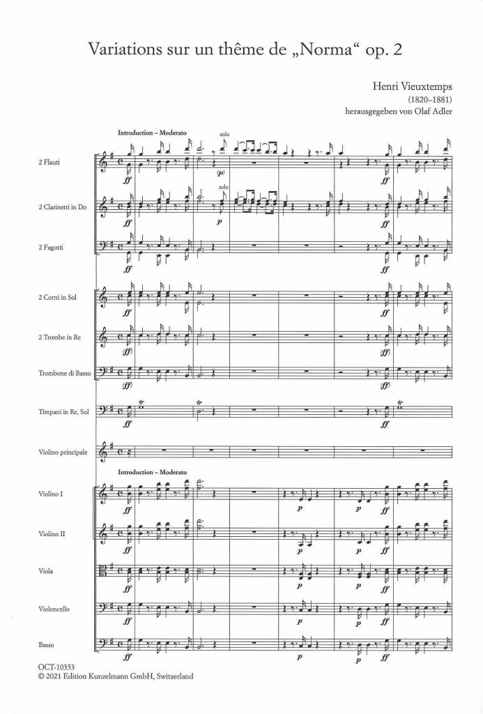 Vieuxtemps, Variationen 'Norma' op. 2 (Kunzelmann)