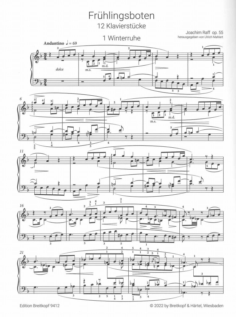Raff, Fruhlingsboten op. 55 (Breitkopf)