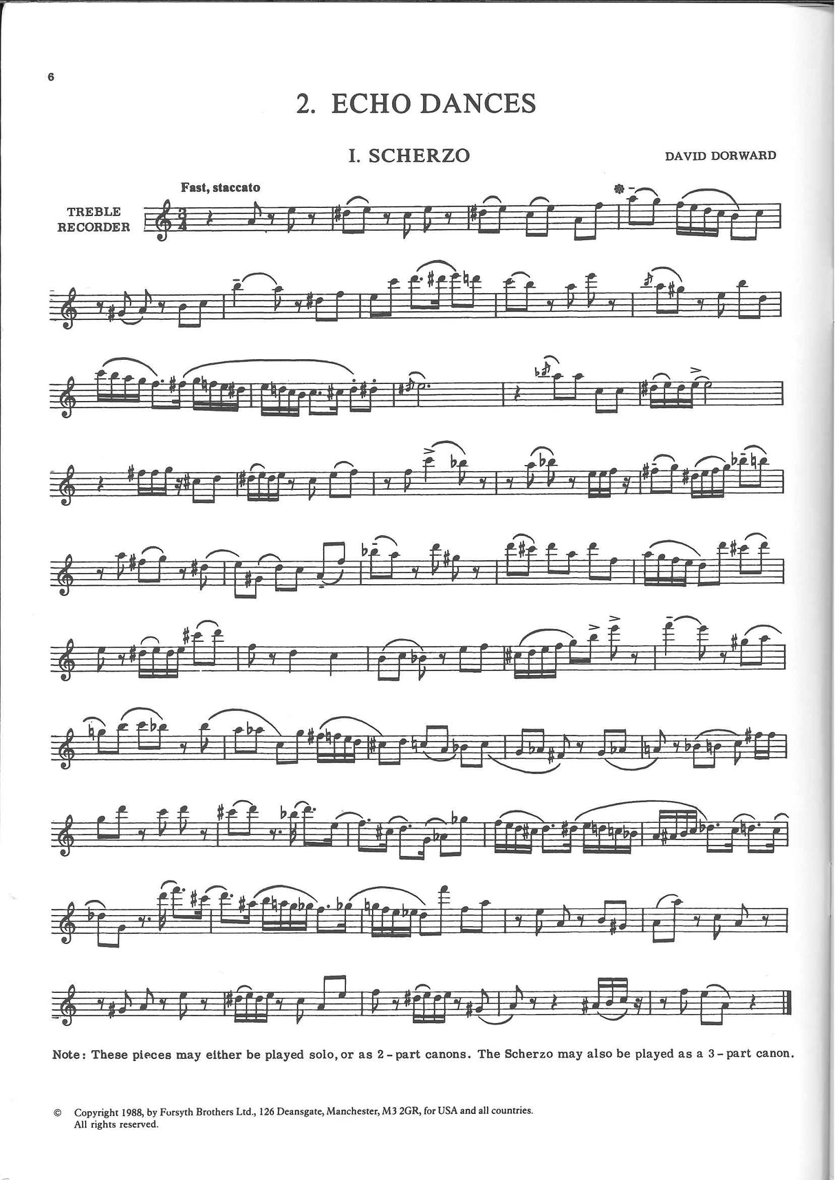 Pieces for Solo Recorder 1 (Forsyth)