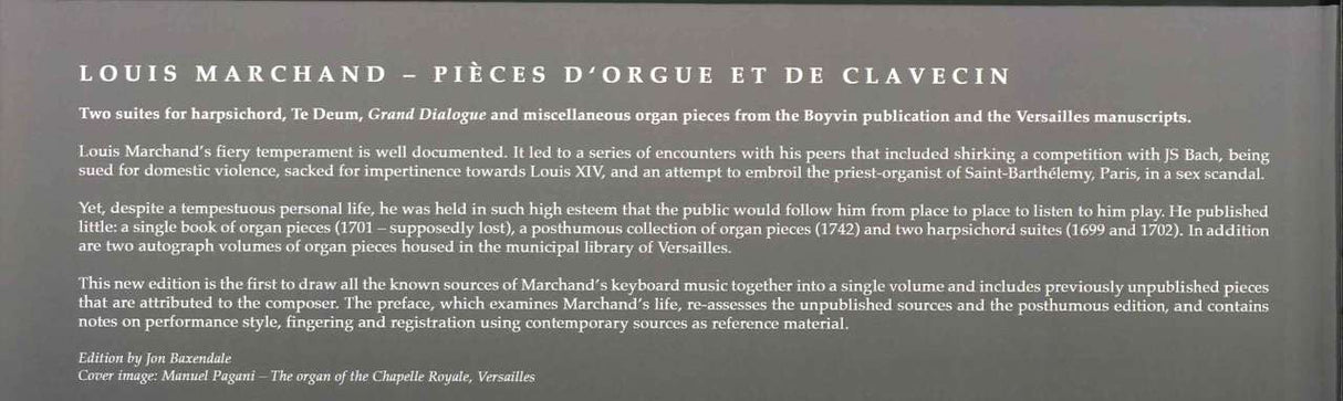Marchand, Pieces d'orgue et de clavecin (Lyrebird Music)