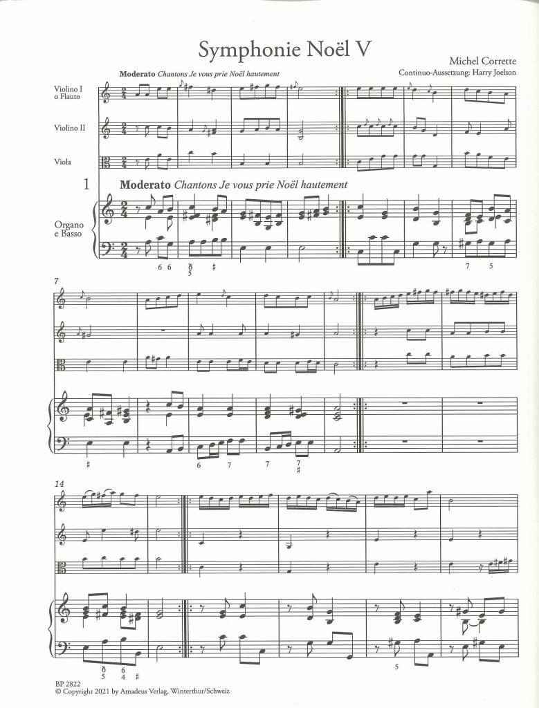 Corrette, Symphonie Noel No. 5 (Amadeus Verlag)